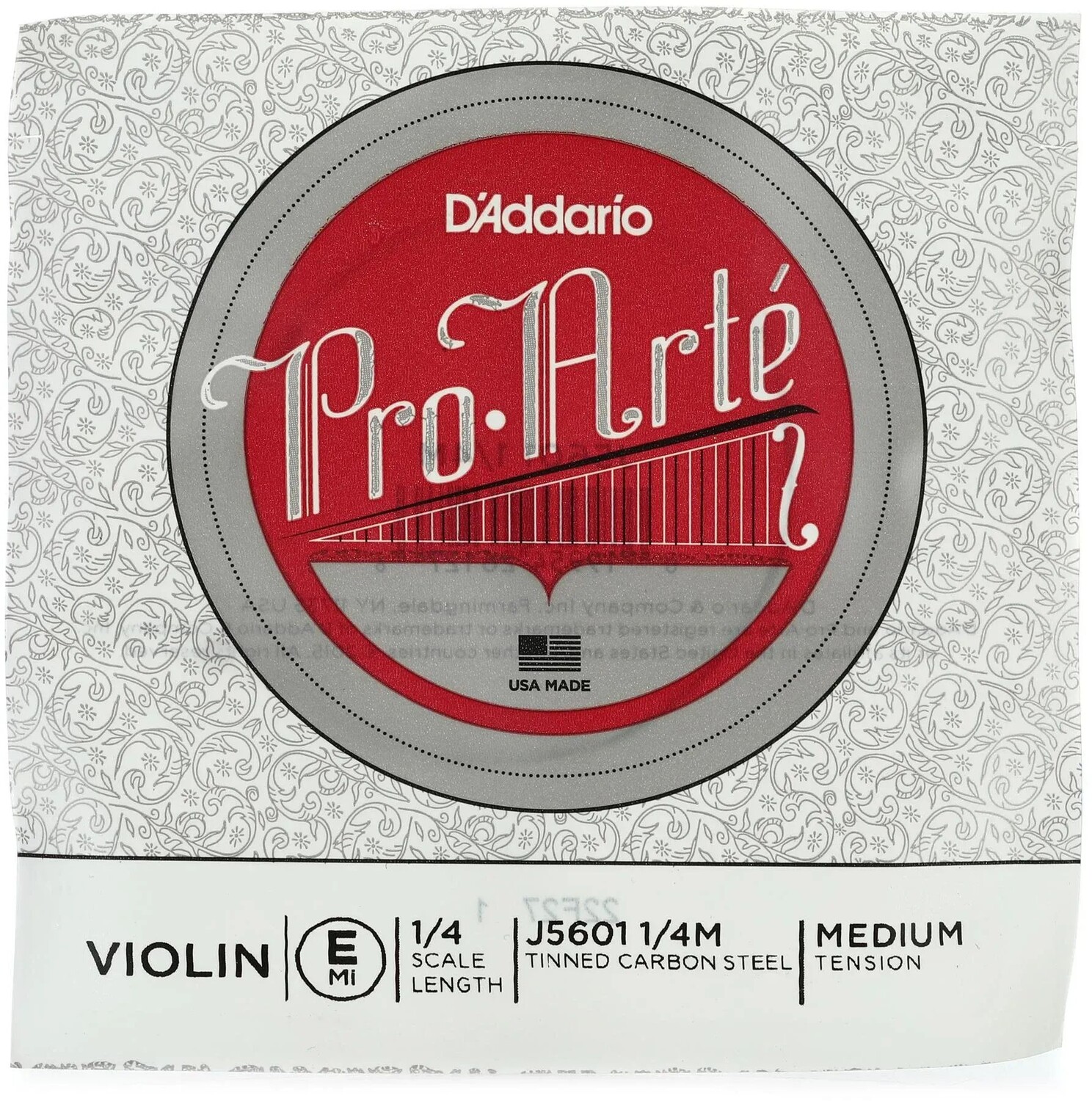 

D'Addario J5601 Pro-Arte Струна E для скрипки - размер 1/4, среднее натяжение