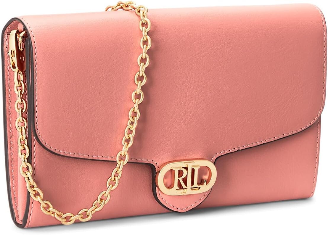 

Сумка Leather Medium Adair Crossbody LAUREN Ralph Lauren, цвет Pink Mahogany