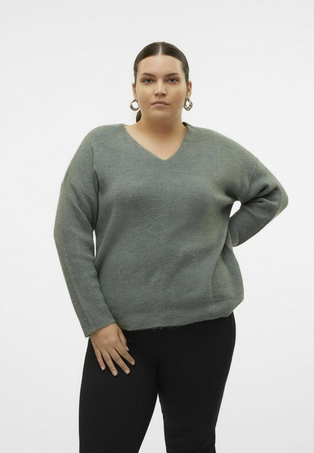 

Джемпер REWLEFILE Vero Moda Curve, хаки