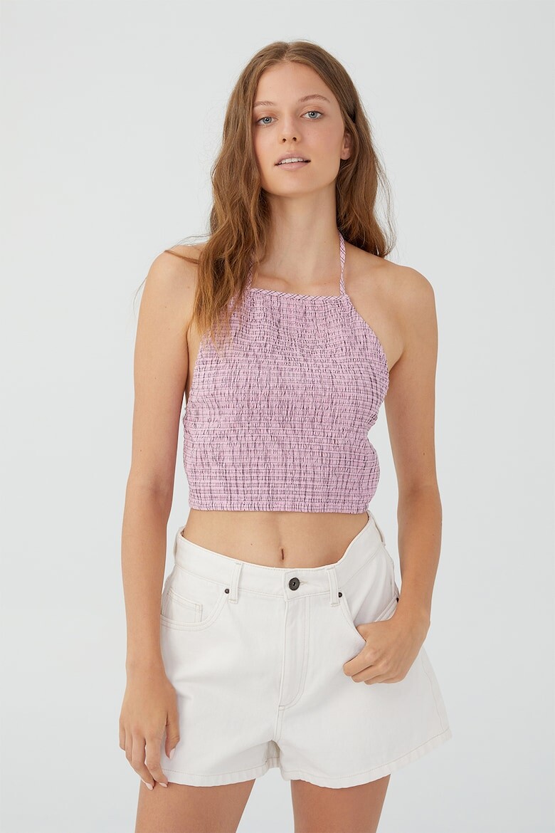 

Укороченный топ со сборками Cotton On, розовый