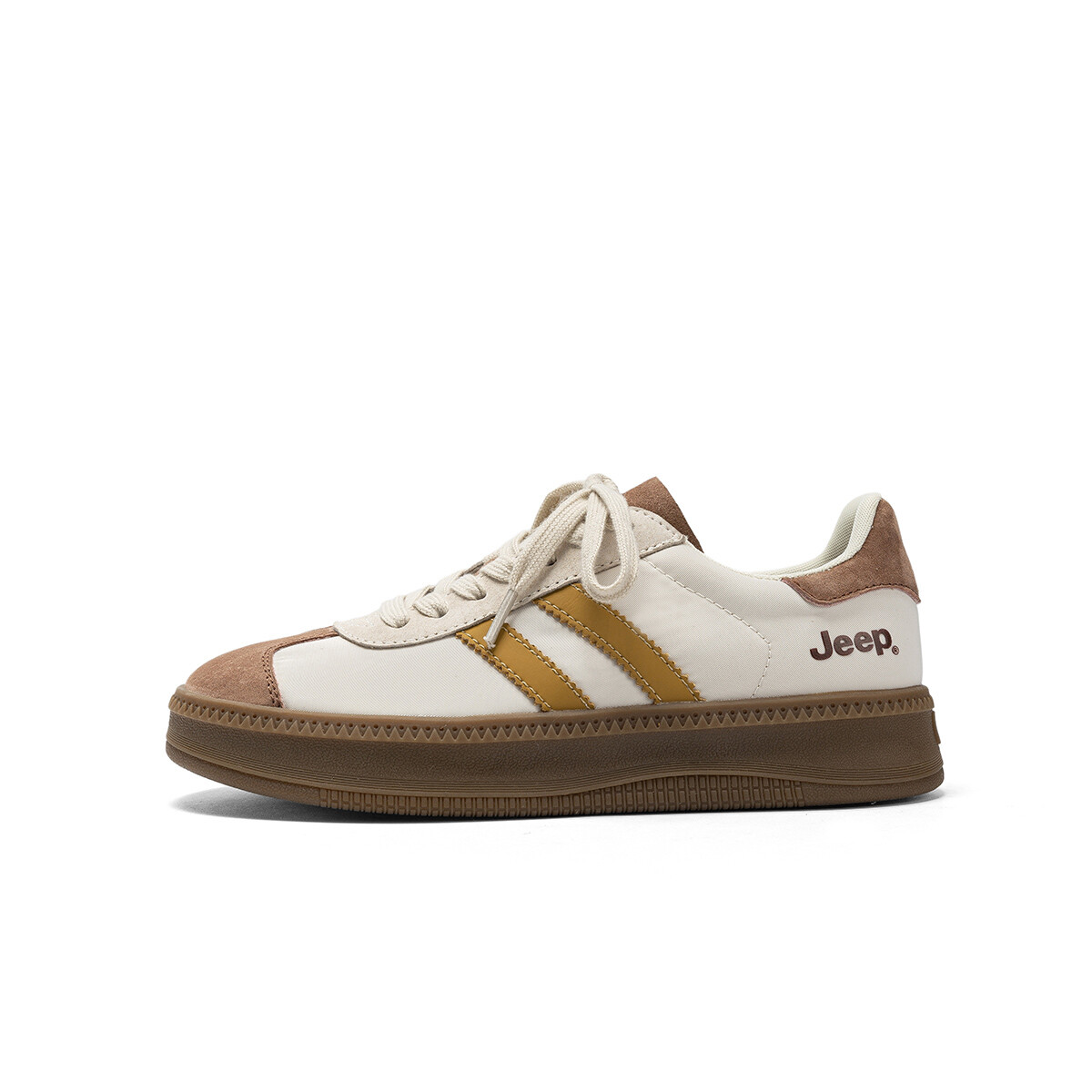 

Кроссовки Jeep Skateboarding Shoes Women's Low-top White/Brown, коричневый