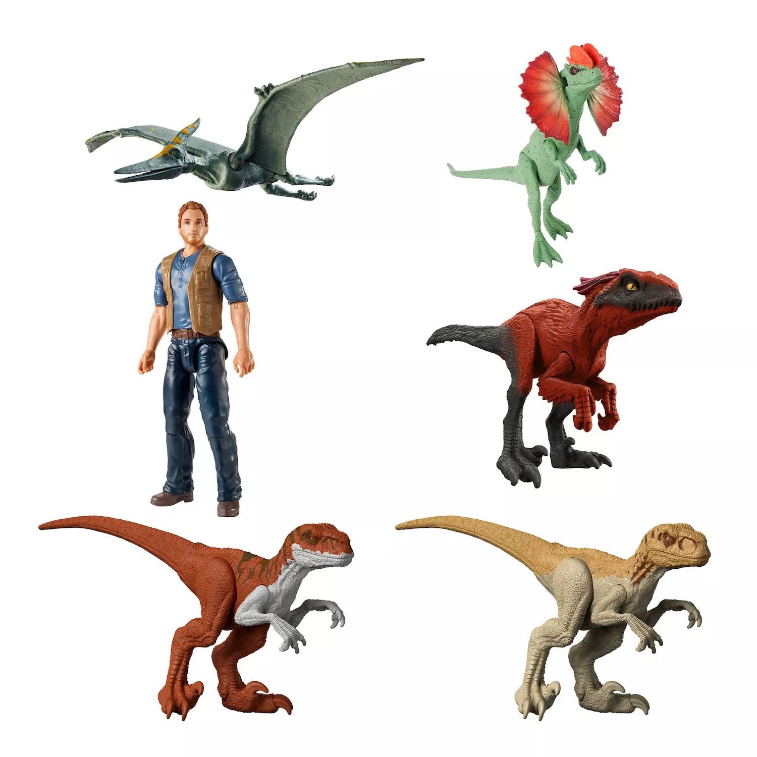 Набор из 6 базовых 12-дюймовых фигурок Mattel Jurassic World и динозавров  Mattel – заказать по доступной цене из-за рубежа в «CDEK.Shopping»