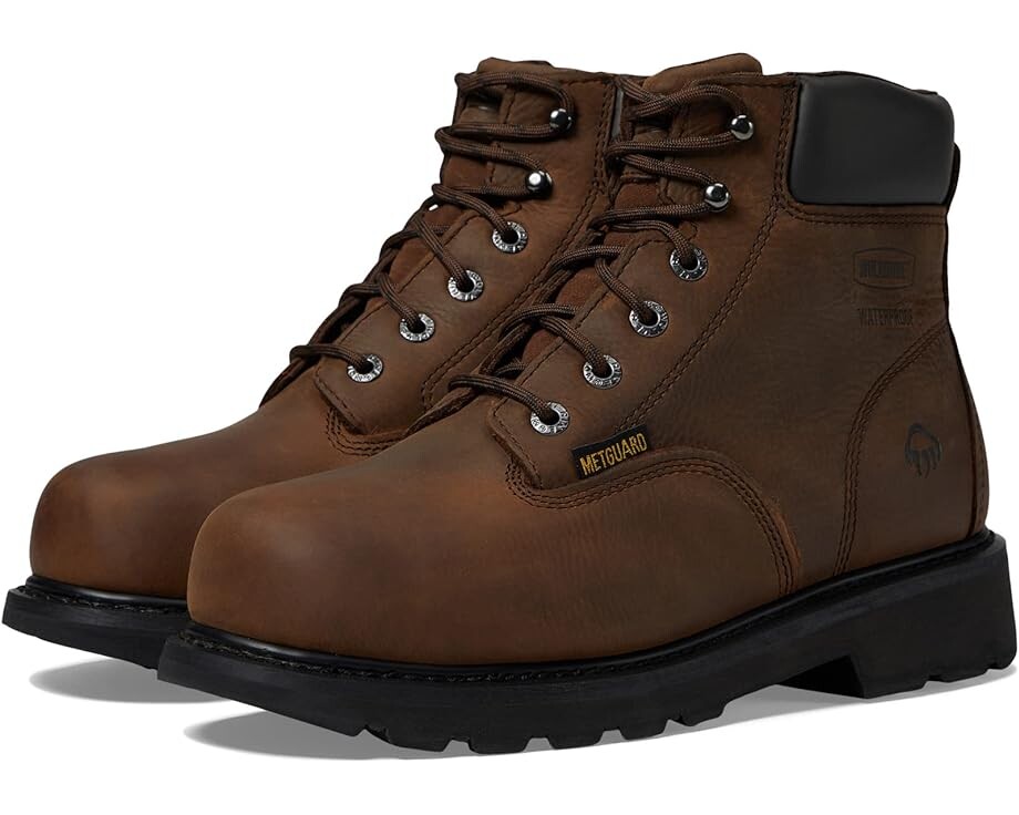 

Ботинки Wolverine McKay 6" Waterproof Met Guard, коричневый