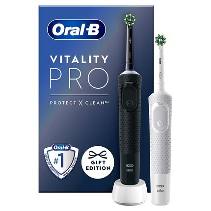 

Электрическая зубная щетка Oral-B Vitality Pro с 2 насадками и 3 режимами чистки — 2 шт., Oral B