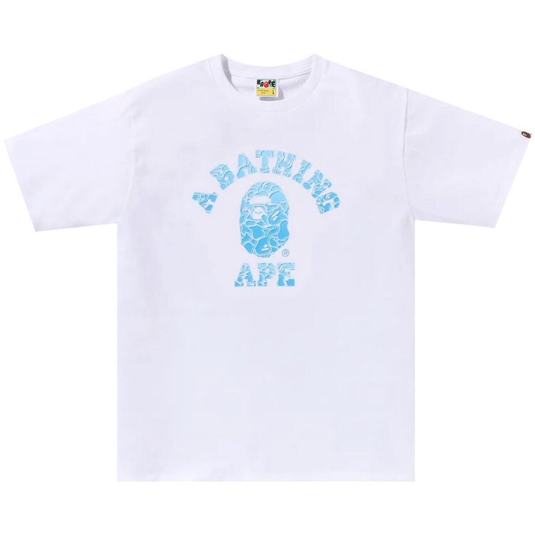 

Футболка BAPE ABC Sea Surface Camo College Tee, белый