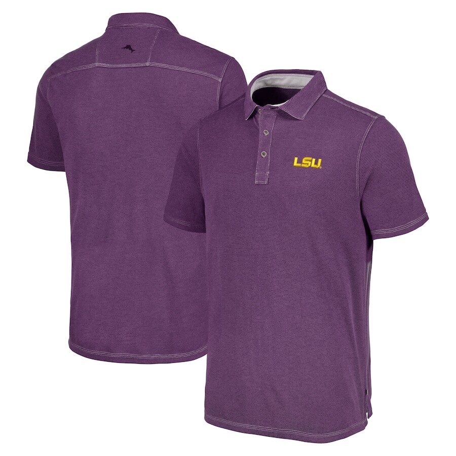 

Поло с коротким рукавом Tommy Bahama Lsu Tigers, фиолетовый