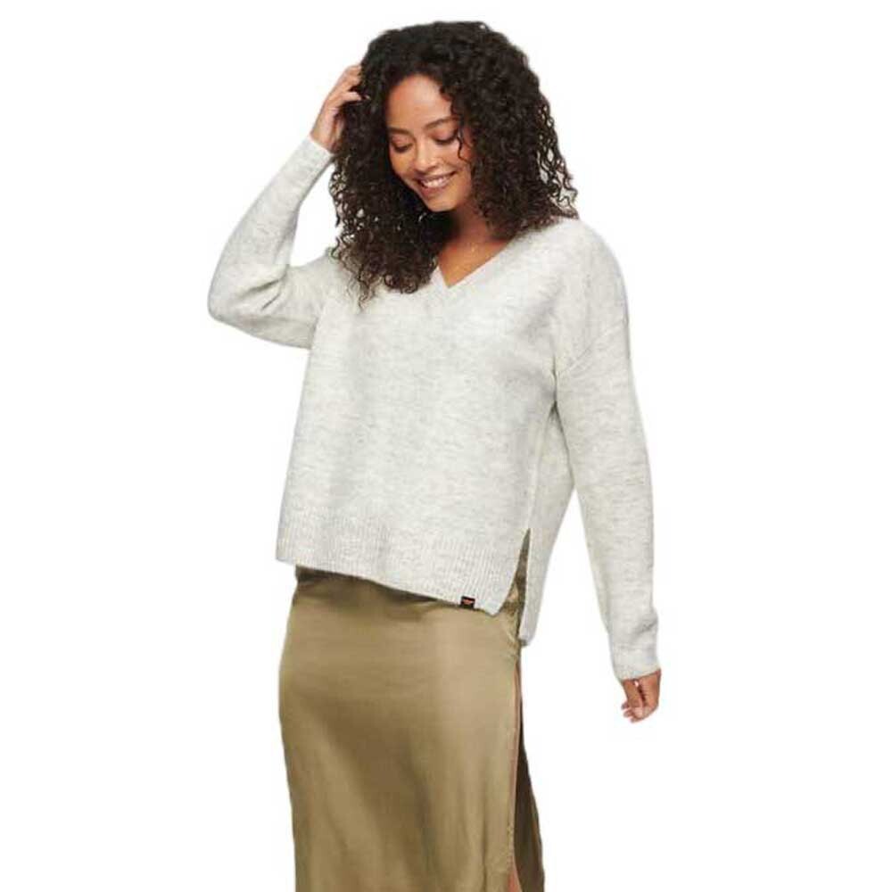 

Свитер Superdry Oversized V Neck, серый