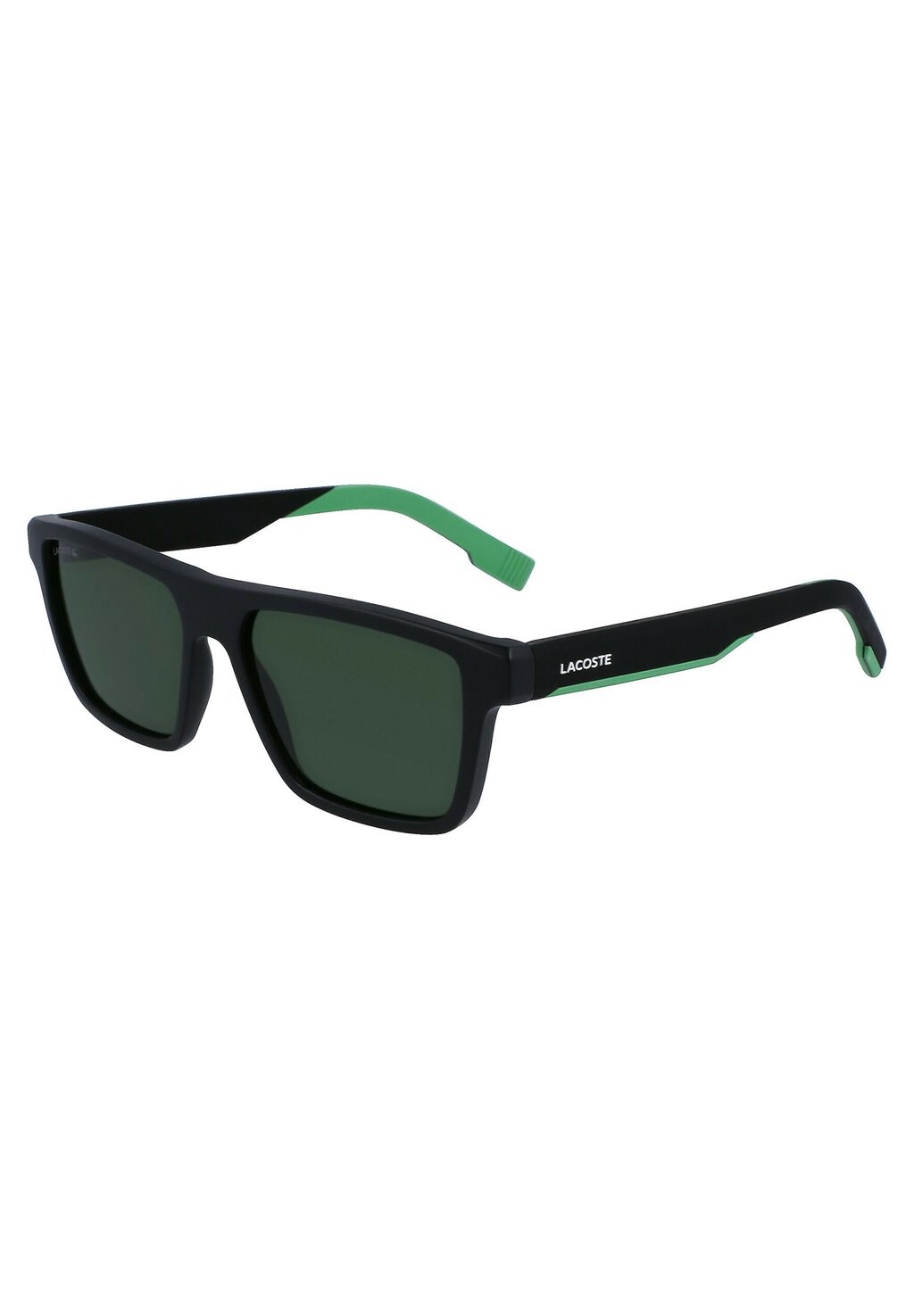 

Солнцезащитные очки Lacoste, матовые черно-зеленые