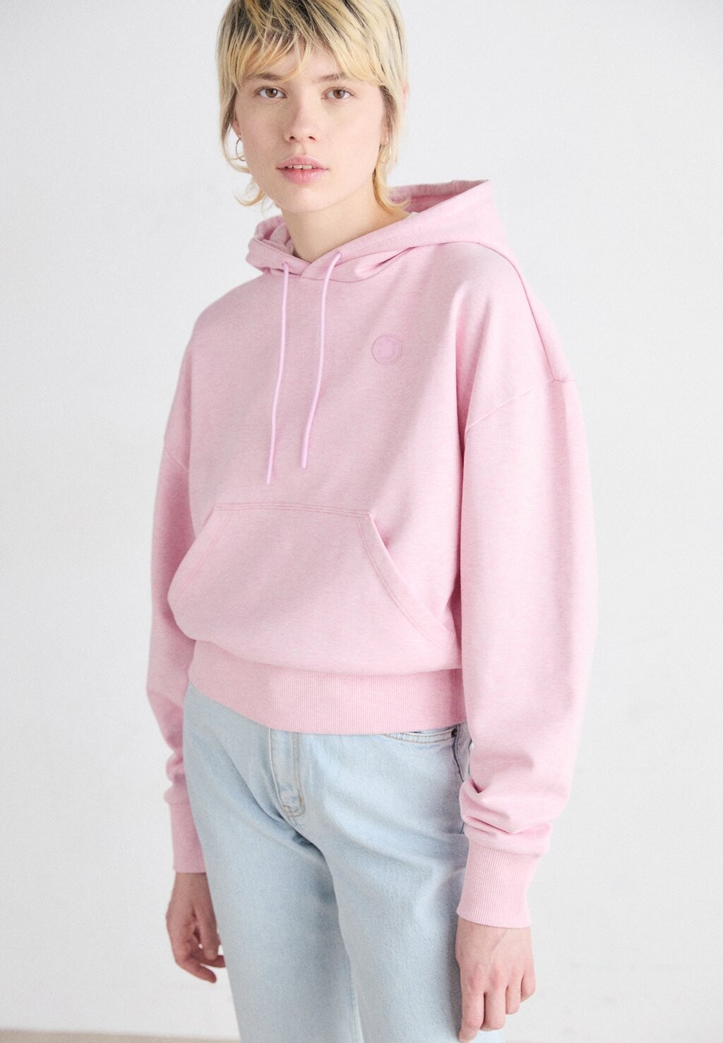 

Толстовка CROPPED HOODIE HUGO, цвет open pink