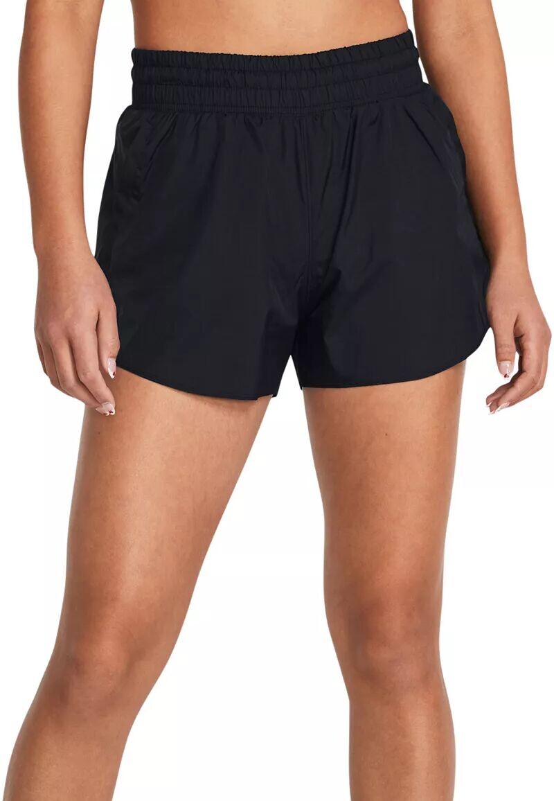 

Женские тканые шорты Under Armour с мятой поверхностью шириной 3 дюйма, черный