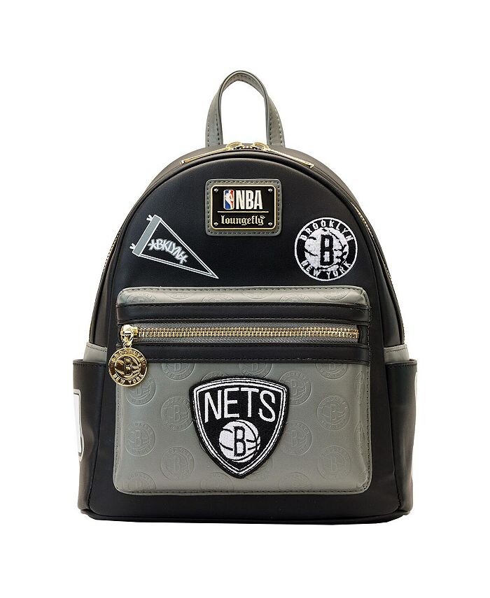 

Мини-рюкзак Brooklyn Nets Patches Loungefly, черный