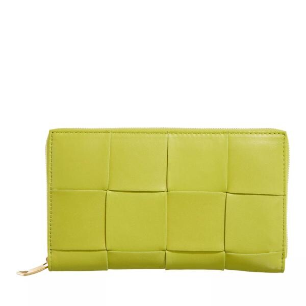 

Кошелек zip around wallet leather Bottega Veneta, зеленый