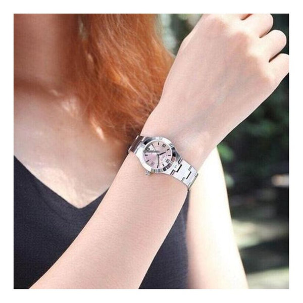 Часы CASIO ENTICER Business Metallic Minimalistic quartz Watch Sakura PinkRed Analog, красный