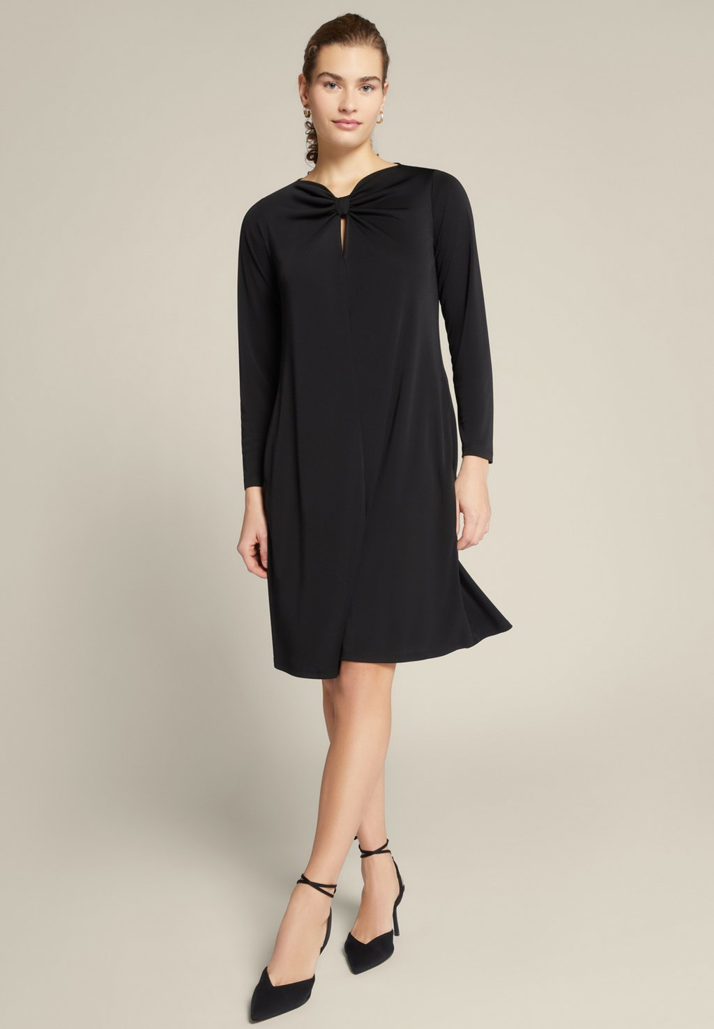 Платье из джерси Knot In Front Elena Mirò, черный цена и фото