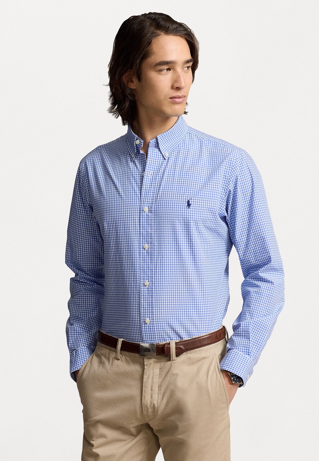 

Рубашка Polo Ralph Lauren, синий/белый