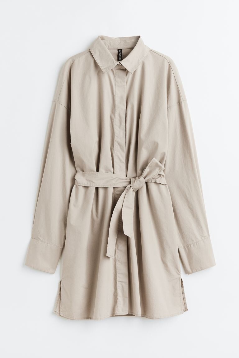 

Платье-блузка с поясом H&M