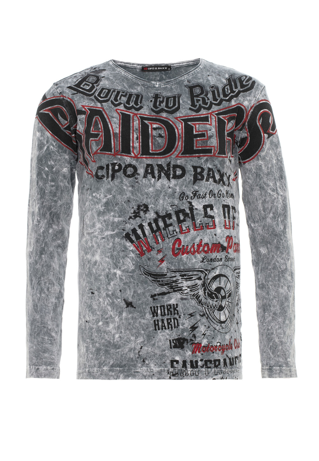 

Лонгслив Cipo & Baxx Langarmshirt, антрацит
