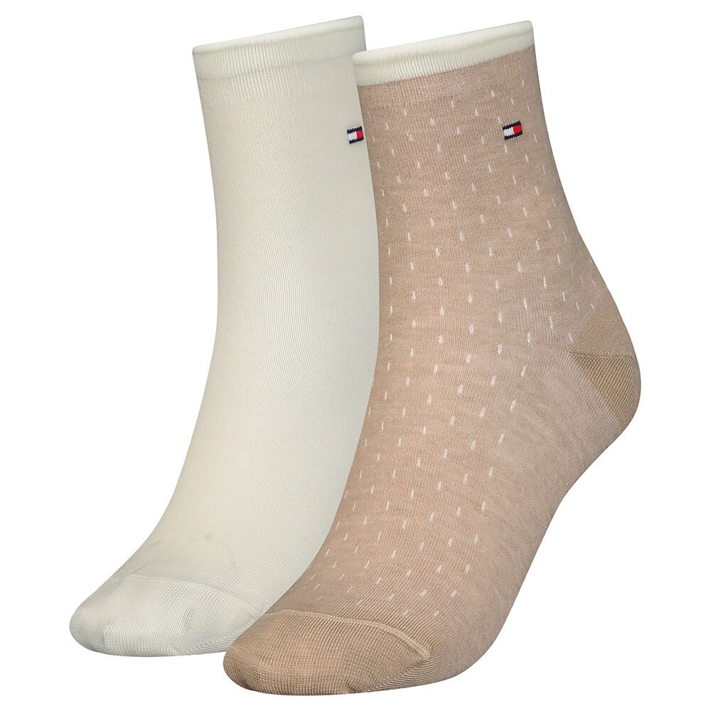

Носки Tommy Hilfiger Dropped Ndl Roll 2 шт, бежевый
