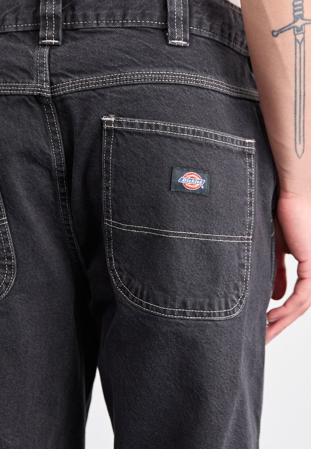 

Джинсы-бойфренды MADISON DOUBLE KNEE Dickies, черный деним