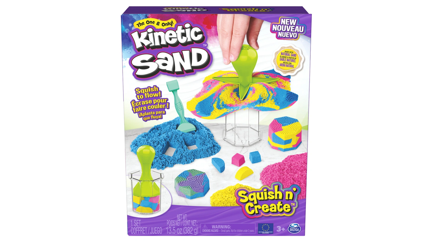 Spin Master Кинетический песок Набор Squish N' Create набор для лепки строитель kinetic sand