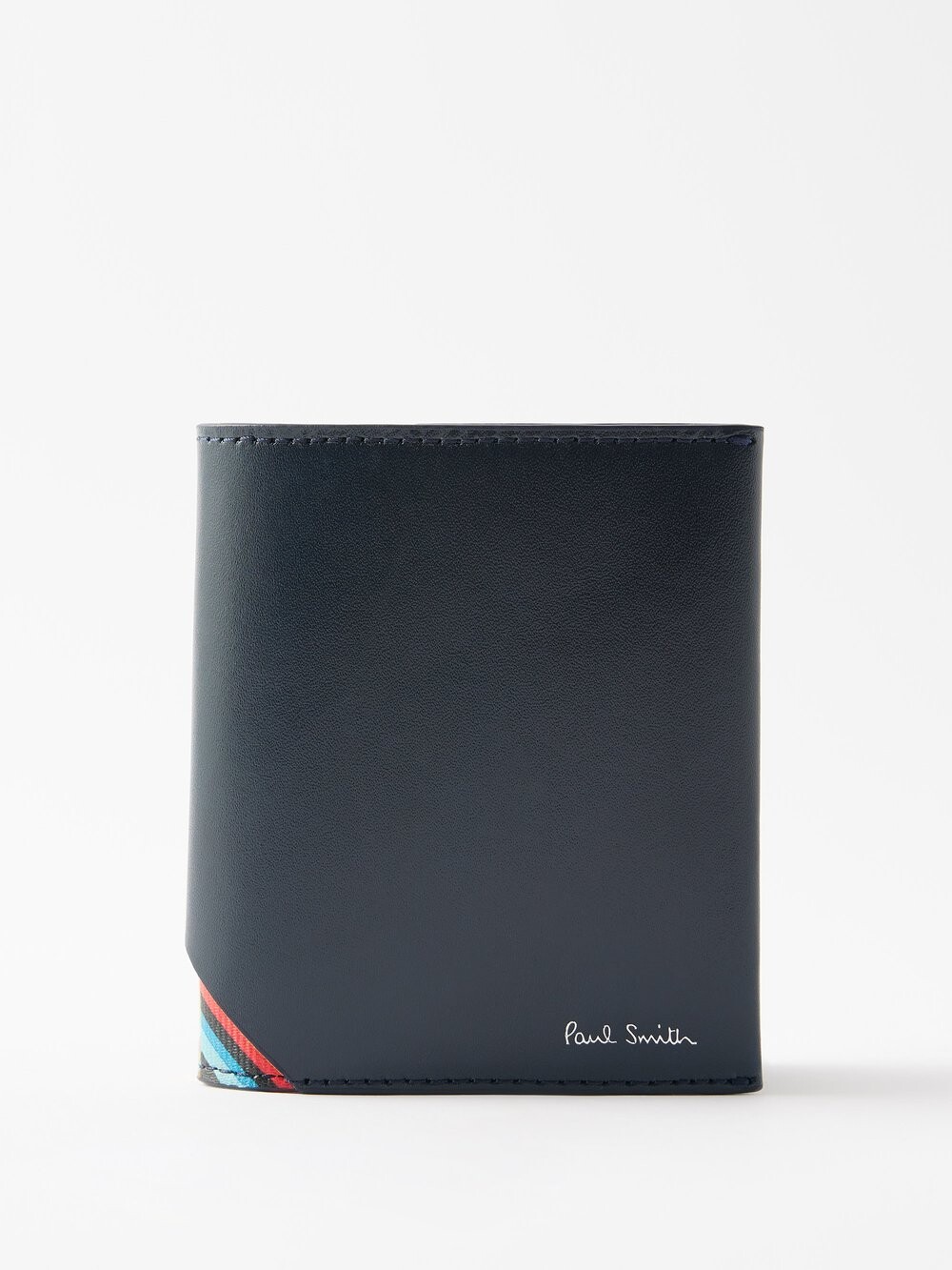 

Складной кожаный кошелек signature stripe Paul Smith, синий