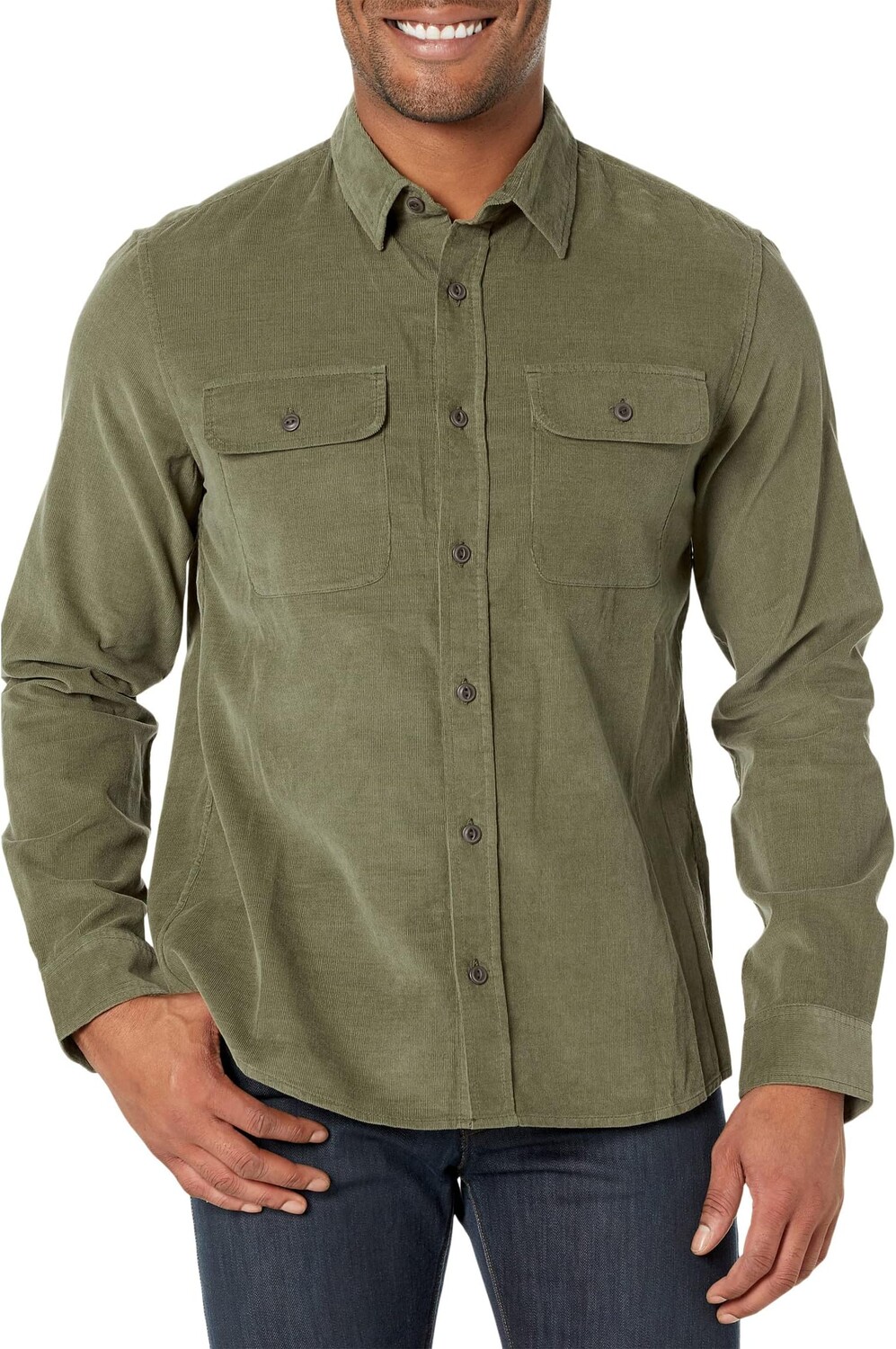 

Вельветовая рубашка Signature Microwale Regular L.L.Bean, цвет Dusty Olive