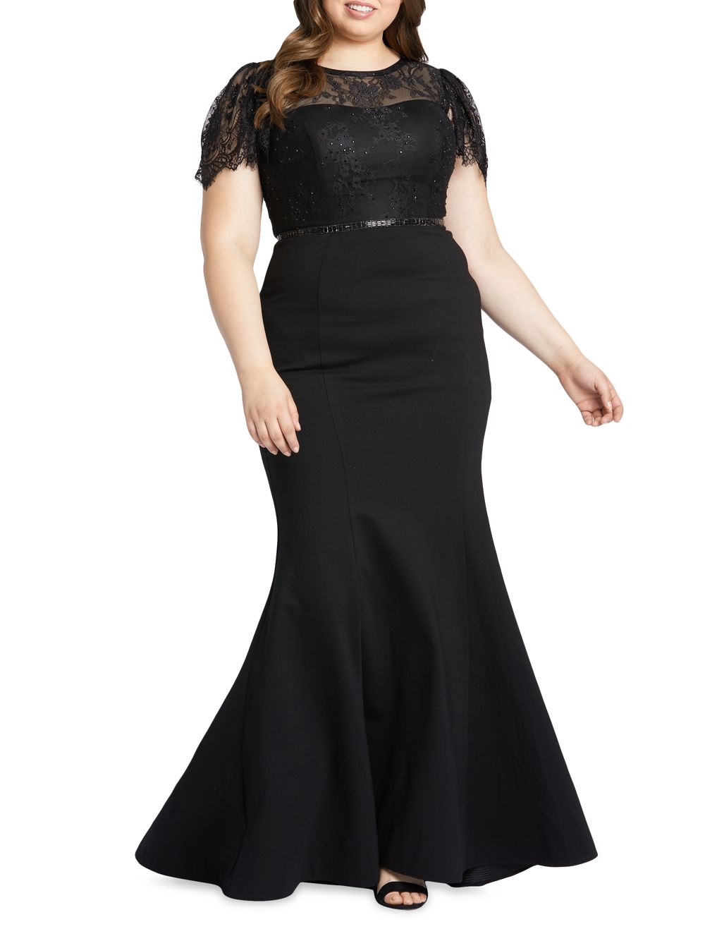 платье трапециевидной формы Mac Duggal, черный платье трапециевидной формы с вышивкой пайетками mac duggal черный