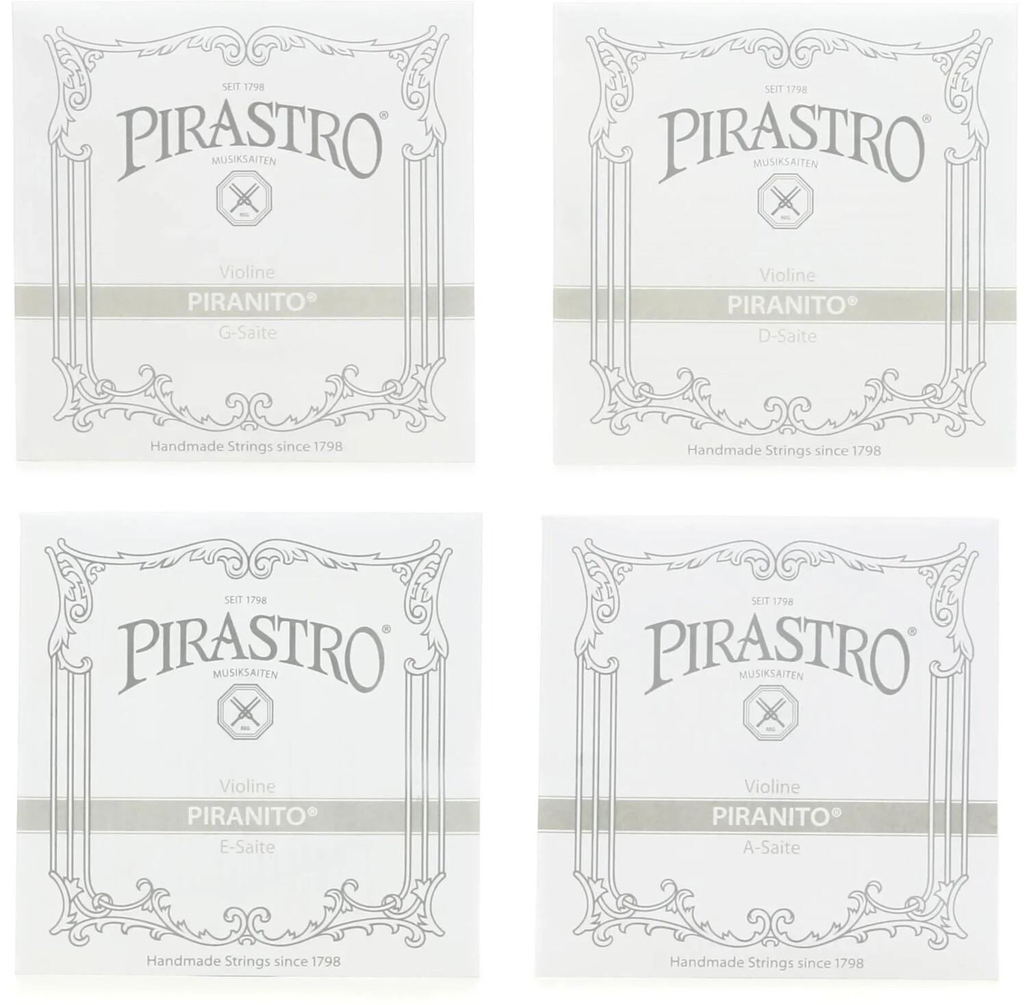

Набор струн для скрипки Pirastro Piranito — размер 4/4, шаровой конец E