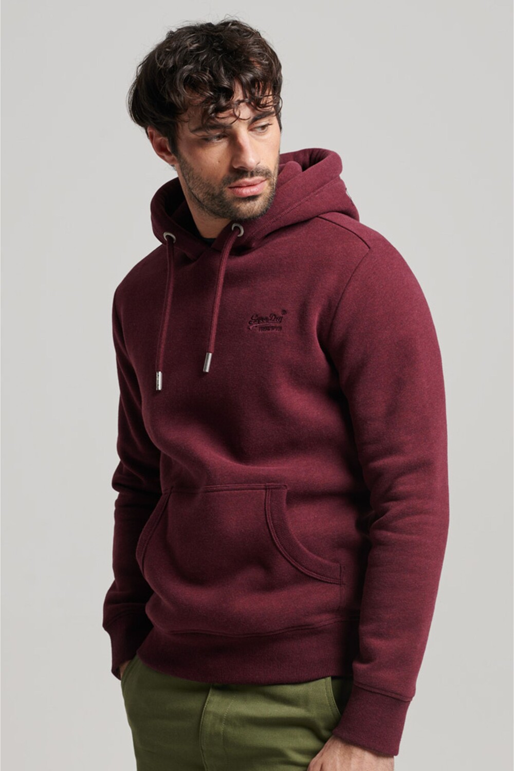 

Винтажная толстовка с вышитым логотипом Superdry, красный