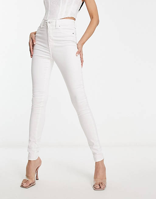 Белые джинсы скинни ASOS DESIGN фото