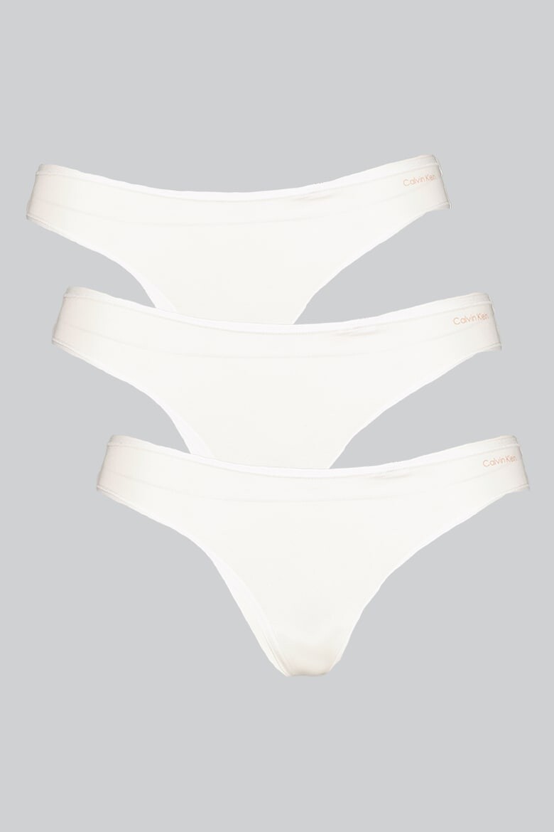 

Стринги с логотипом - 3 пары Calvin Klein, белый