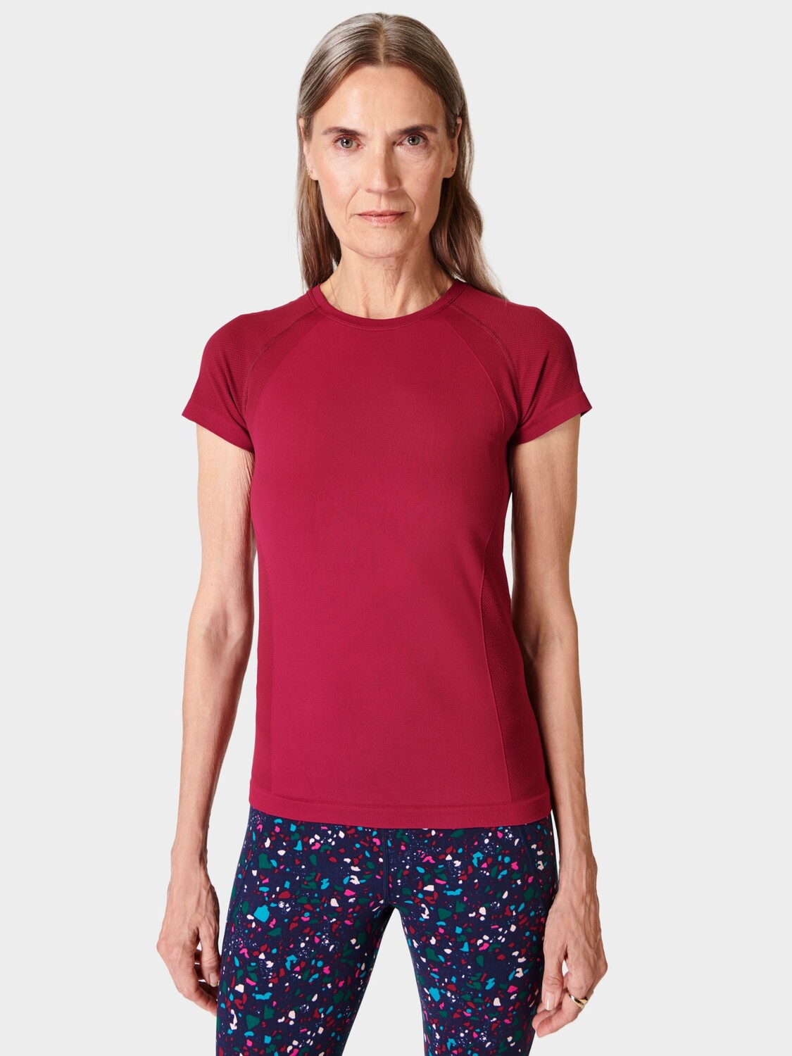 

Бесшовный спортивный топ Athlete Sweaty Betty, вамп красный