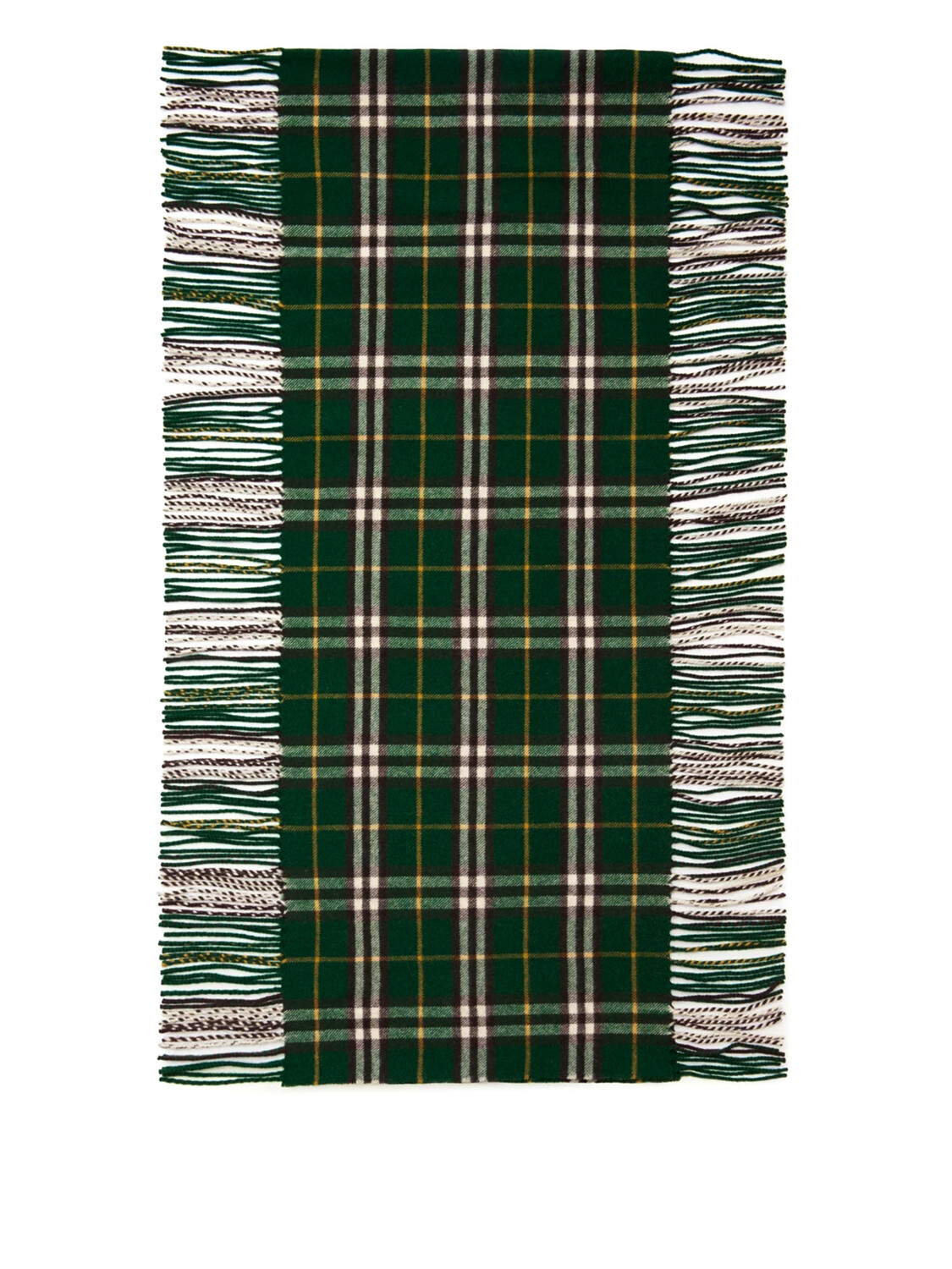 

Шарф Burberry Cashmere Check, зеленый