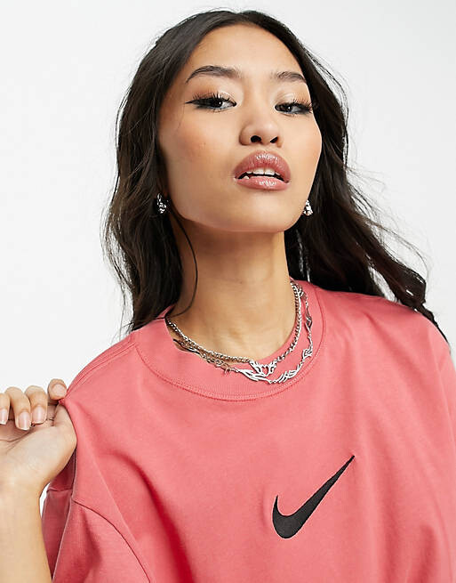 

Розовая футболка Nike Midi Swoosh, Розовый