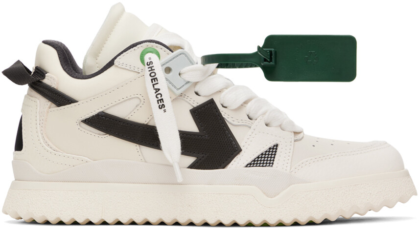 

Off-White Бело-черные кроссовки из губки