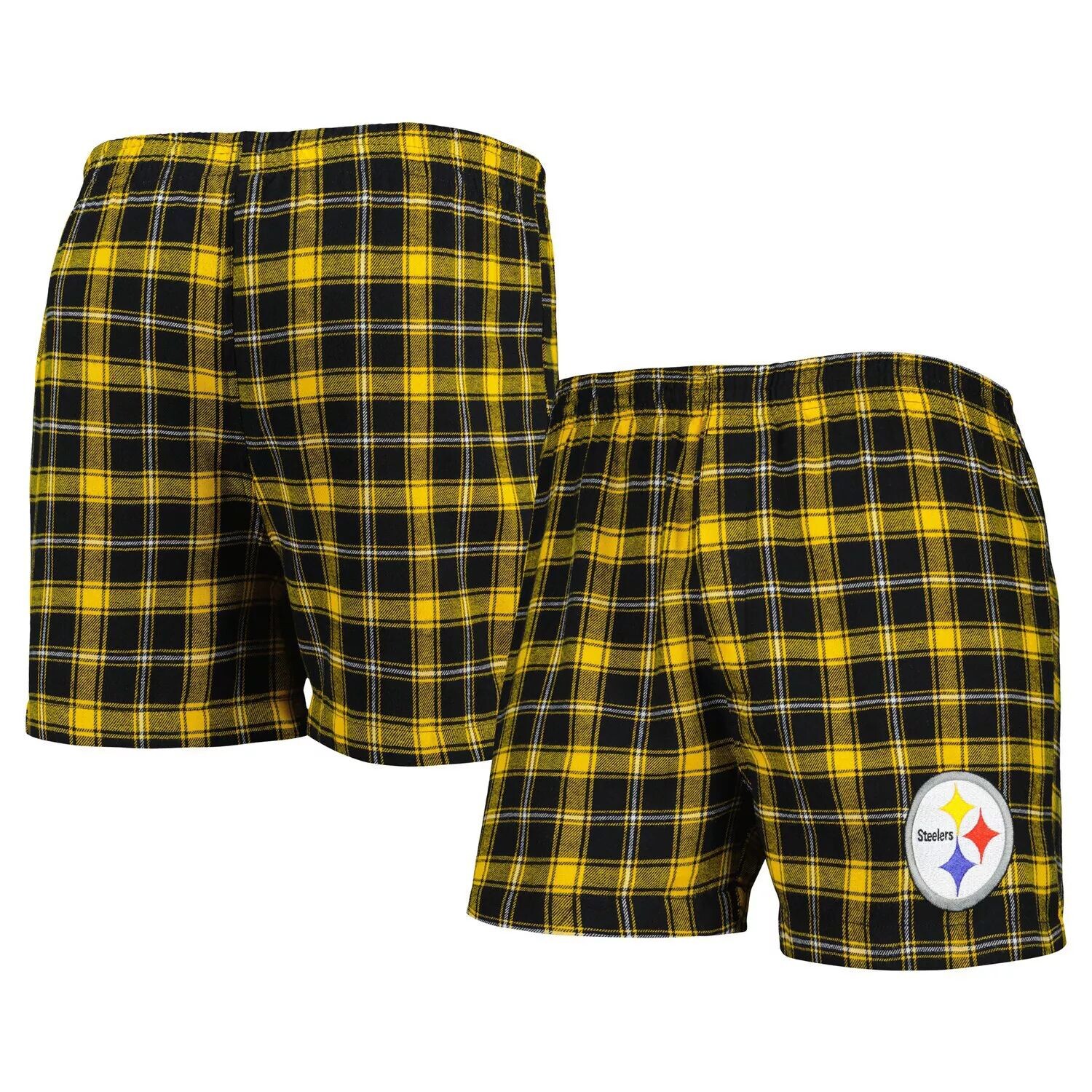 

Мужские фланелевые боксеры Concepts Sport черного/золотого цвета Pittsburgh Steelers Ledger