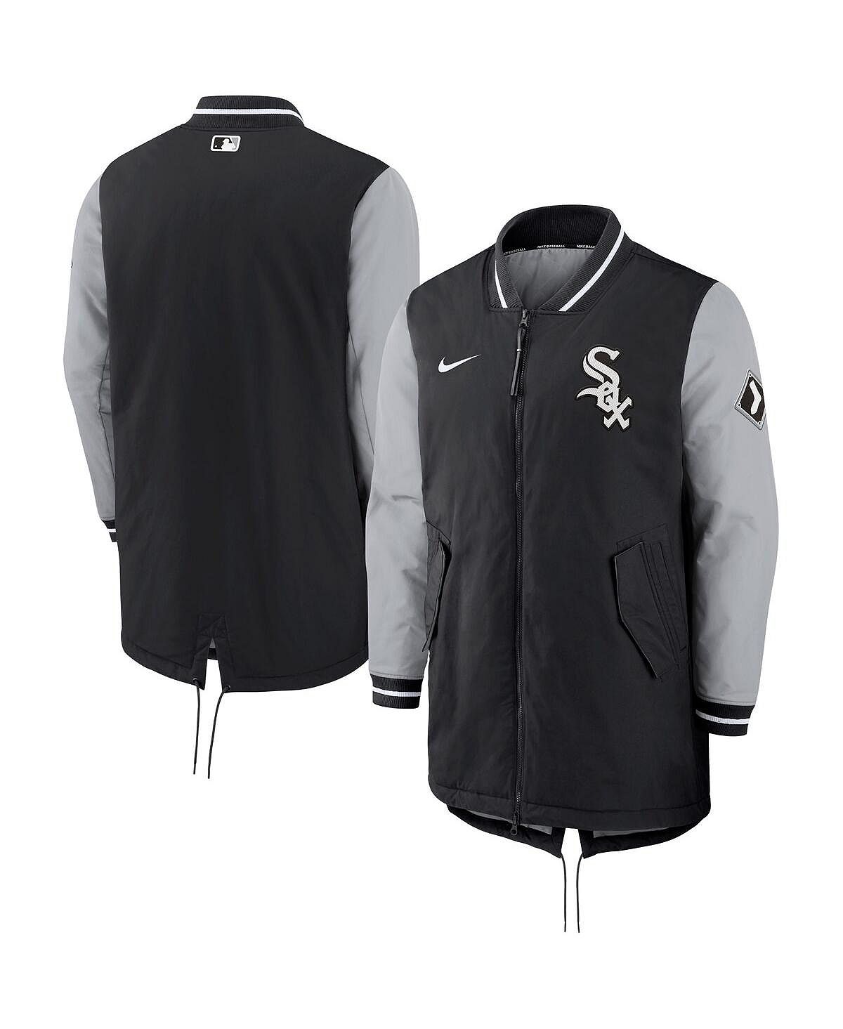 Мужская черная куртка с молнией во всю длину Chicago White Sox Dugout Performance Nike