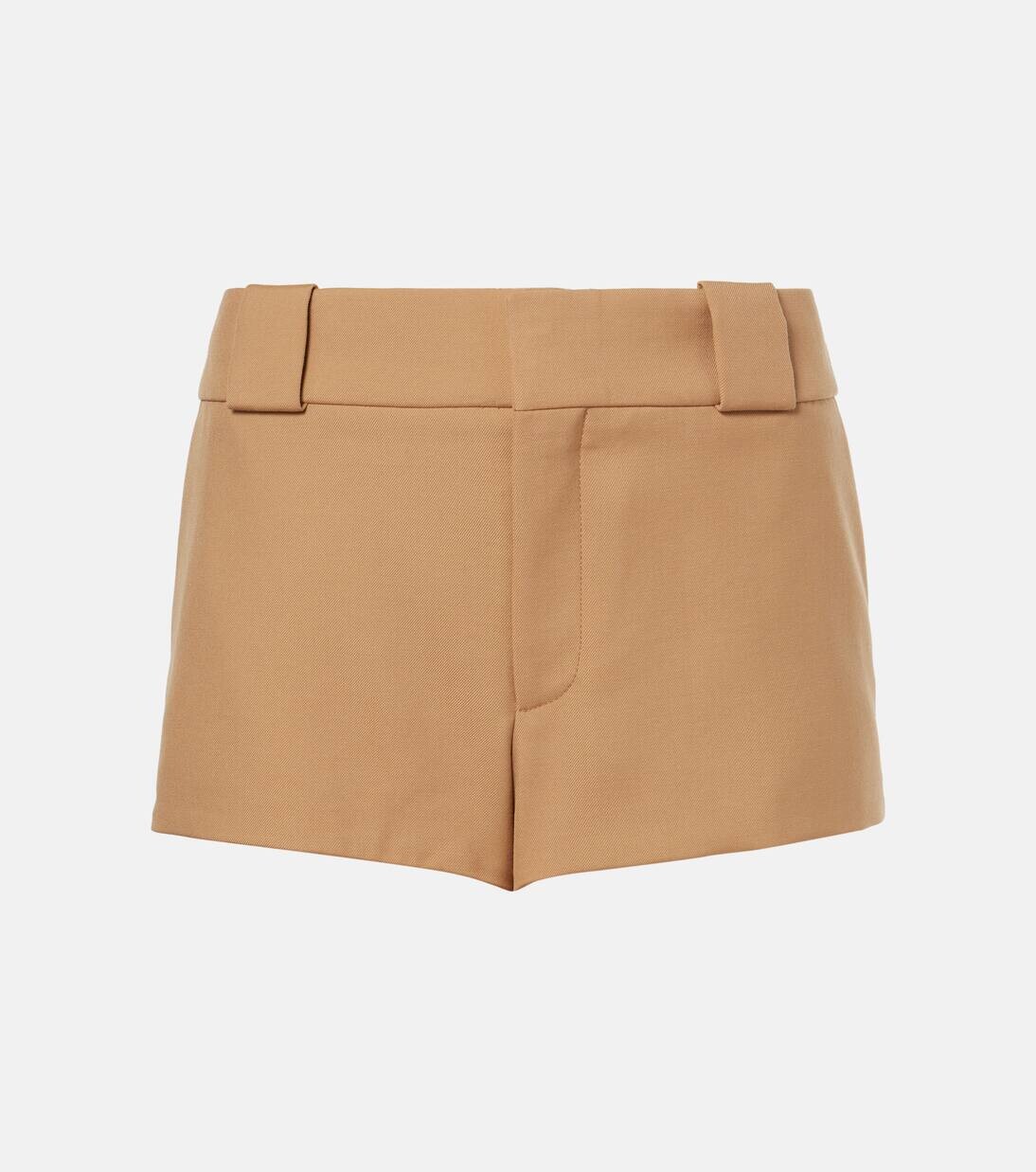 

Шорты из натуральной шерсти Chloé, цвет mustard brown