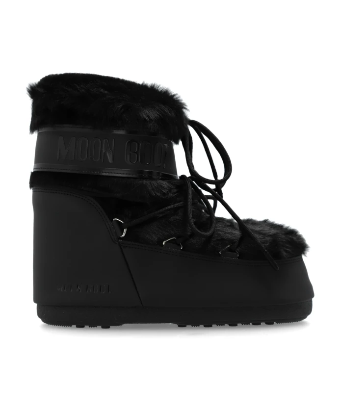 

Снежные сапоги с низким искусственным мехом Moon Boot, черный