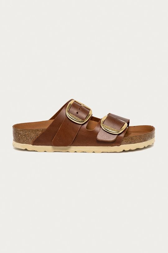 Кожаные шлепанцы Birkenstock, коричневый кожаные шлепанцы sd0057 p001 mc0 pinko коричневый