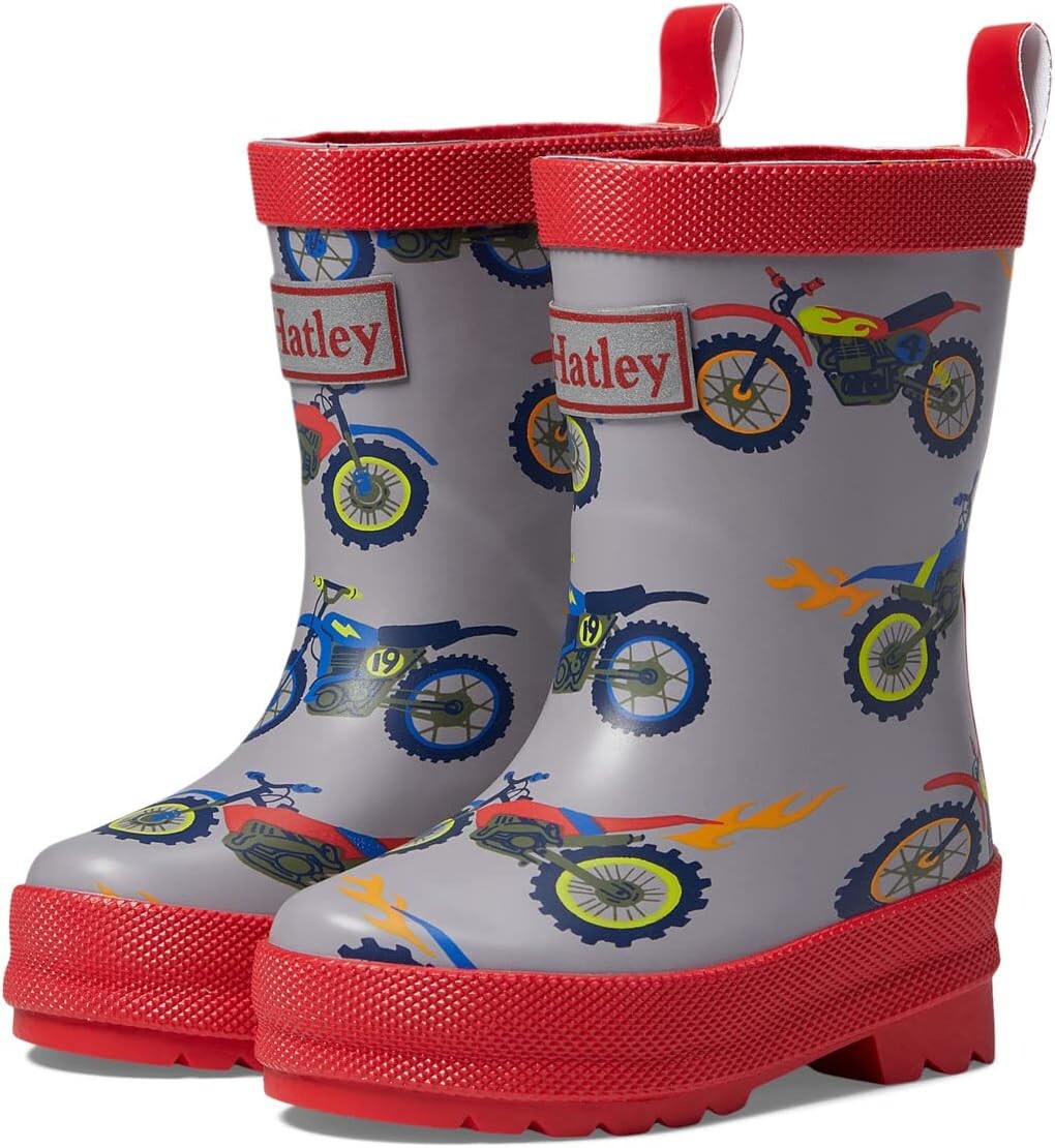 

Резиновые сапоги Blazing Dirt Bikes Matte Rain Boots Hatley, серый
