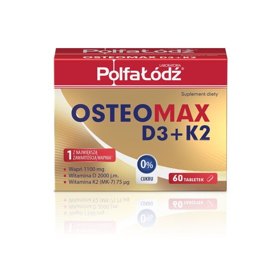 

Osteomax D3+K2, пищевая добавка, 60 таблеток Inna marka