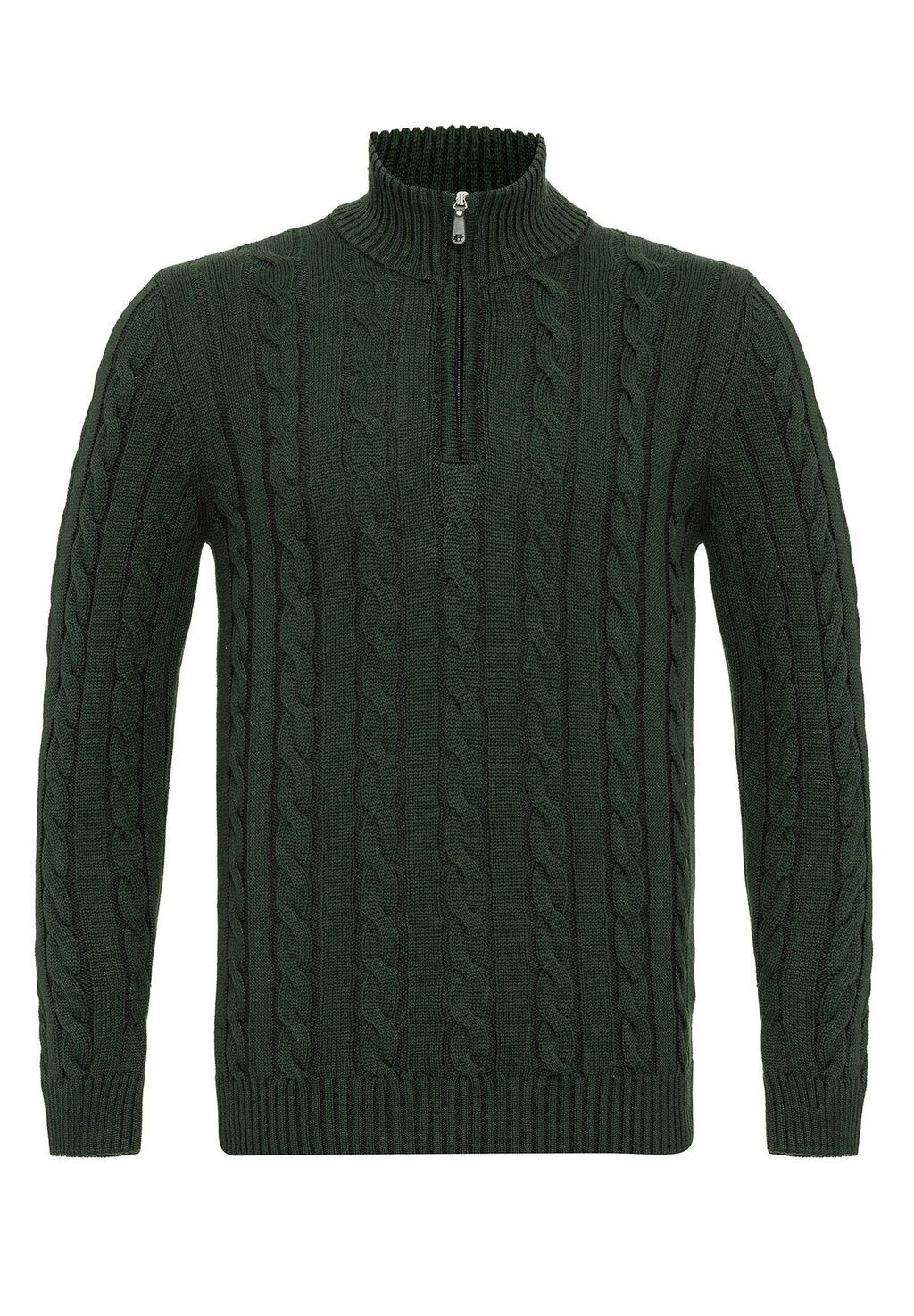 

Джемпер Cable Half Zipper Felix Hardy, зеленый