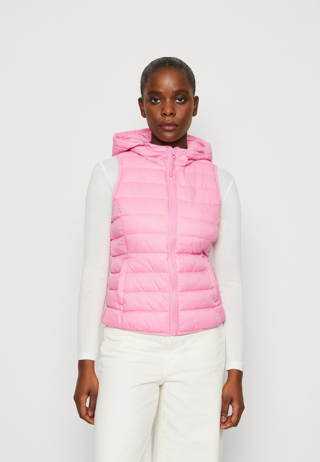 

Жилет ONLY Onlnewtahoe Hood Waistcoat, розовый фуксия