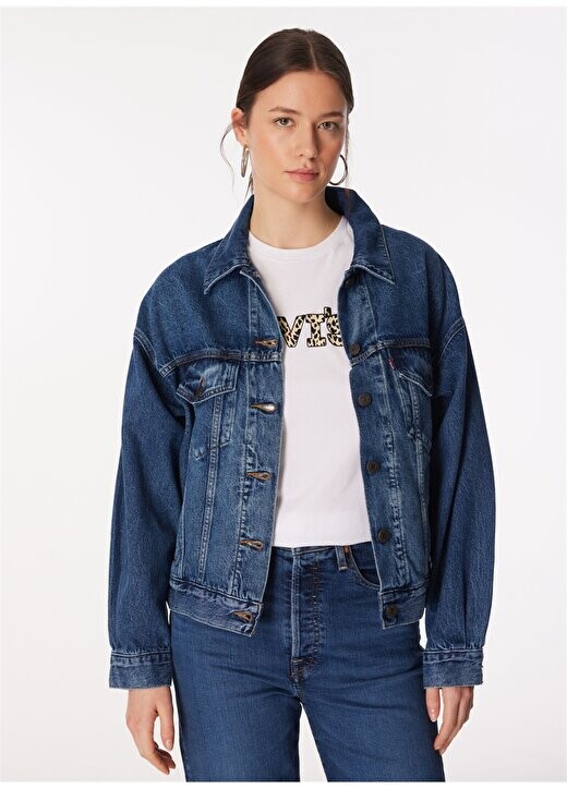 

Темно-синяя женская джинсовая куртка 90S TRUCKER TO MY CORE Levis, синий