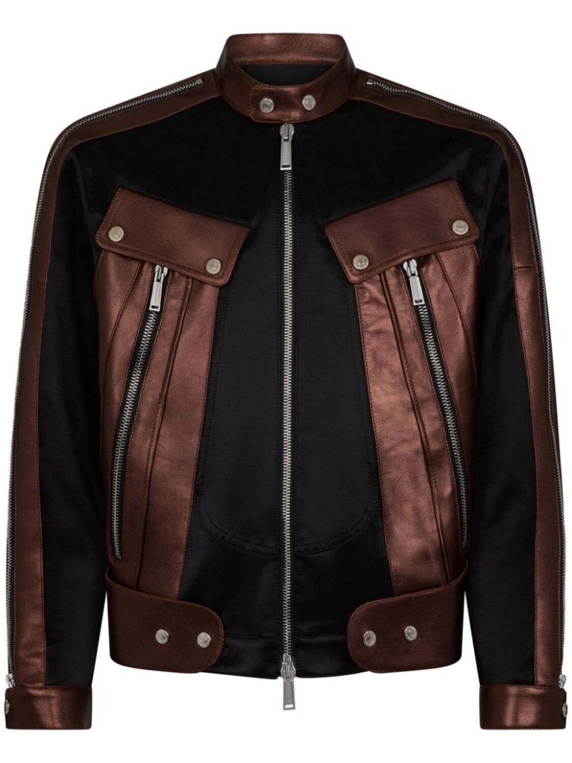 

Dsquared2 metallic panelled bomber jacket, коричневый