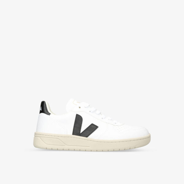 

Кожаные кроссовки v 10 с низким берцем и вышитым логотипом Veja, черный