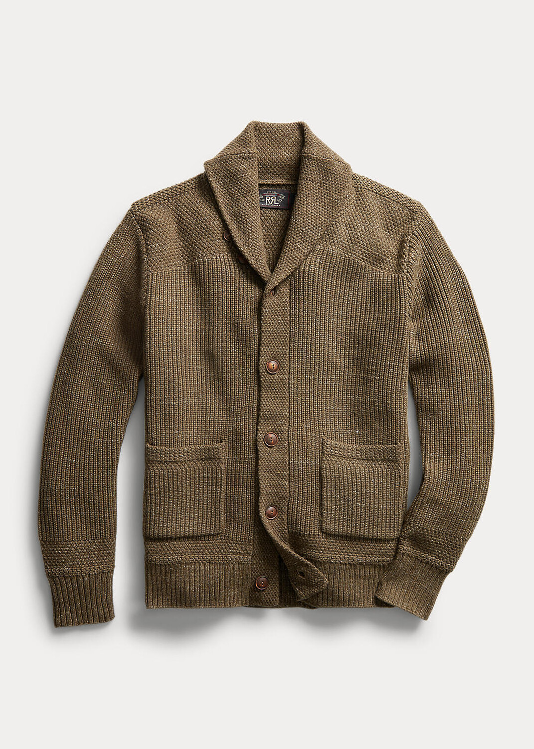 

Хлопково-шерстяной кардиган с отложным воротником Ralph Lauren