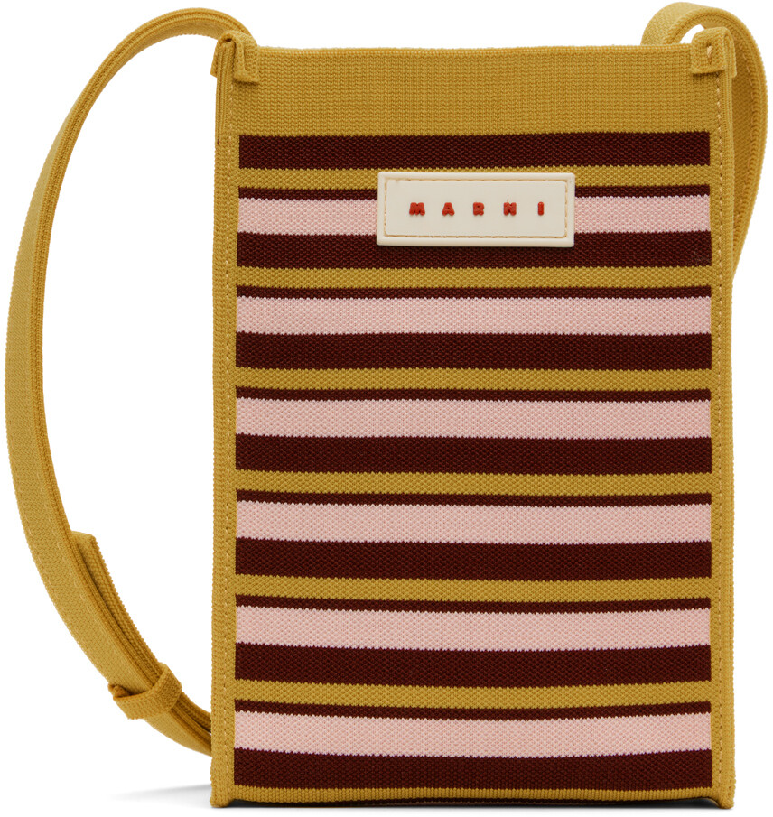 

Разноцветная мини-сумка на плечо Marni, цвет Orange/Burgundy