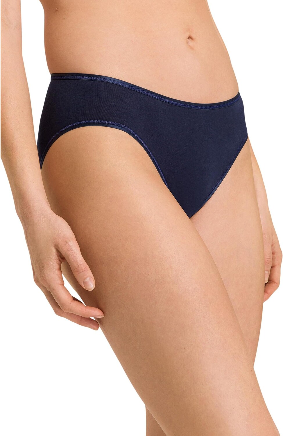 

Хлопковые бесшовные трусы Hi-Cut Full 1626 Hanro, цвет Deep Navy